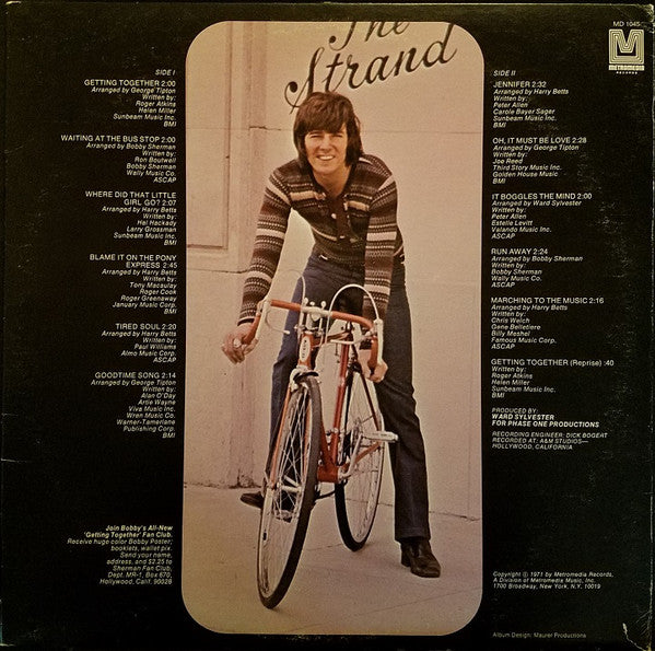 Bobby Sherman : Getting Together (LP, Album, Blu)