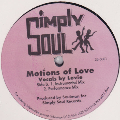 Soulman : Motions Of Love (12")