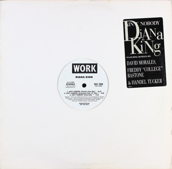 Diana King : Ain't Nobody (12", Promo)