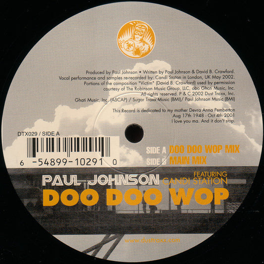 Paul Johnson Featuring Candi Staton : Doo Doo Wop (12")