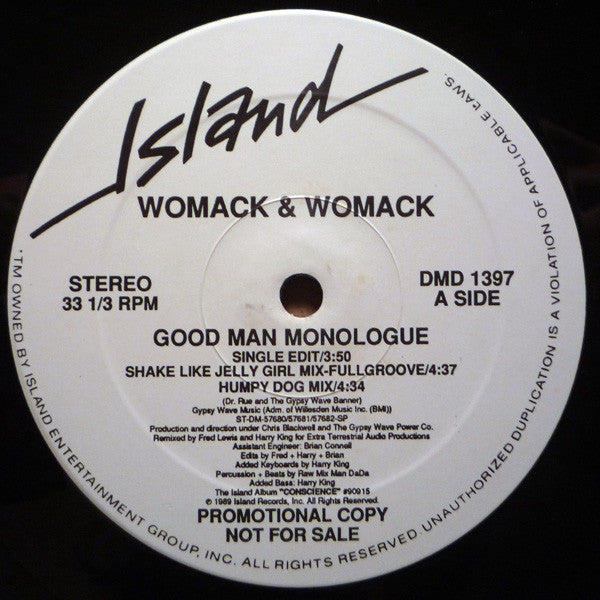 Womack & Womack : Good Man Monologue (12", Maxi, Promo)