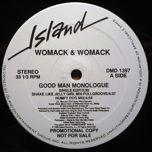 Womack & Womack : Good Man Monologue (12", Maxi, Promo)