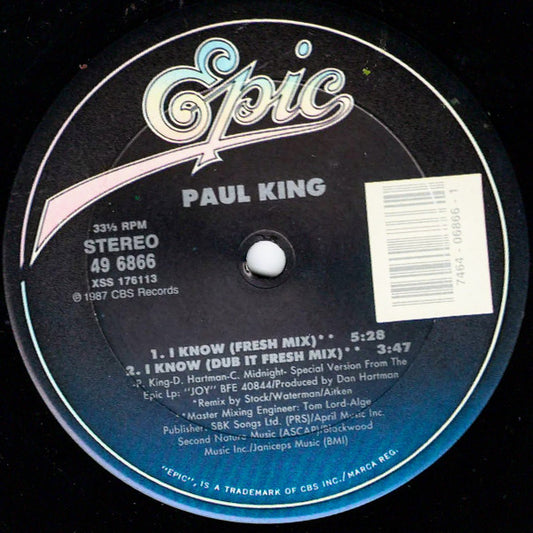 Paul King (2) : I Know (12")