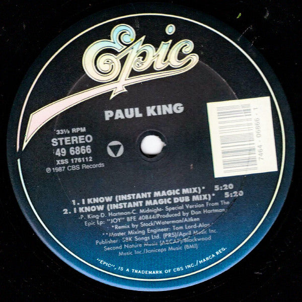 Paul King (2) : I Know (12")