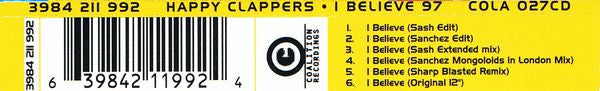 Happy Clappers : I Believe '97 (CD, Single)