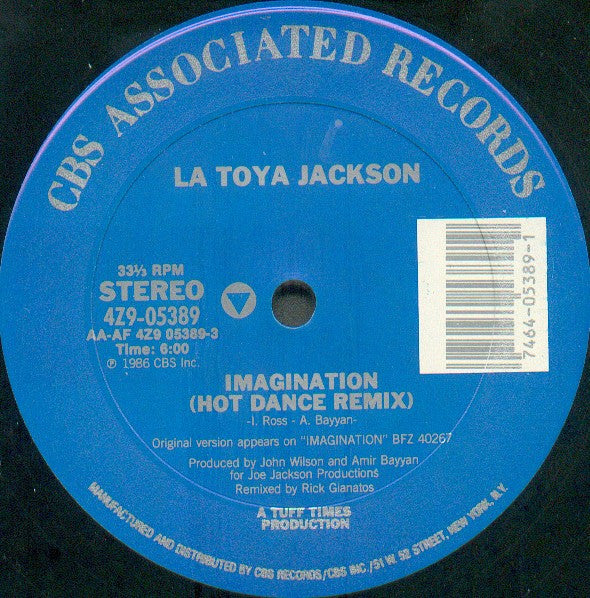 La Toya Jackson : Imagination (12", Single)