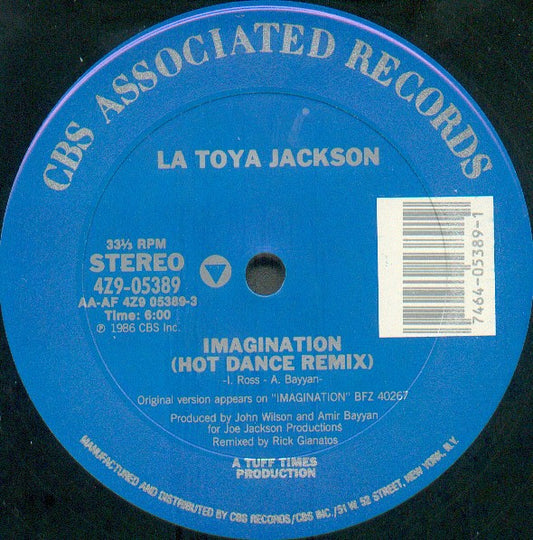 La Toya Jackson : Imagination (12", Single)
