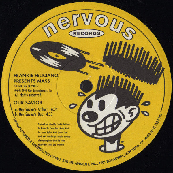 Frankie Feliciano Presents Mass (3) : Nature Rise (12")