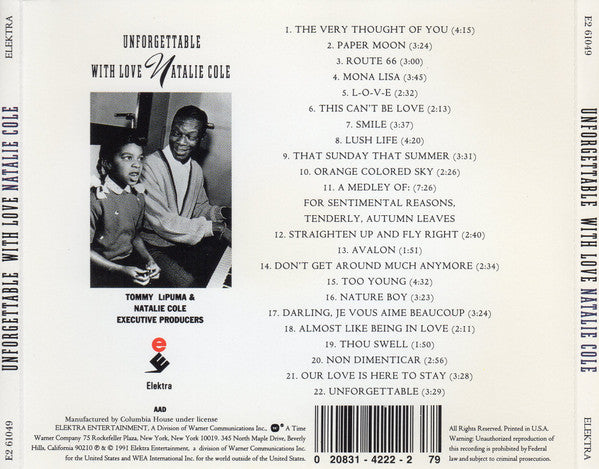 Natalie Cole : Unforgettable With Love (CD, Album, Club, Col)