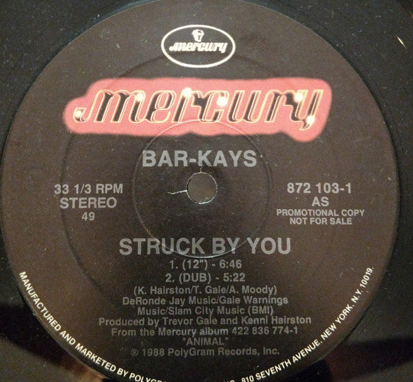 Bar-Kays : Struck By You (12", Promo)