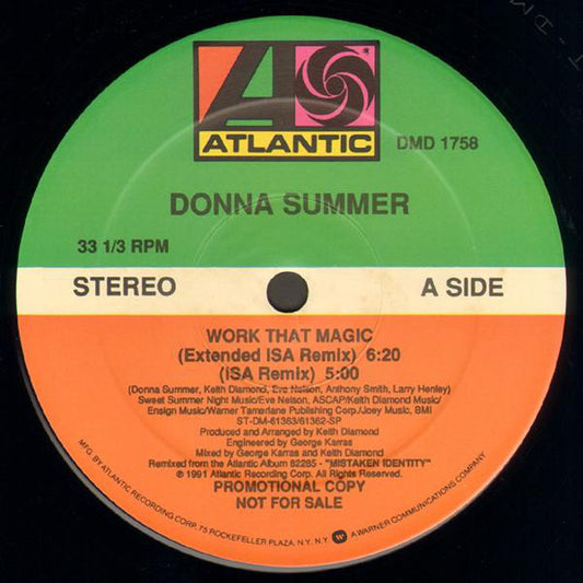 Donna Summer : Work That Magic (12", Promo)