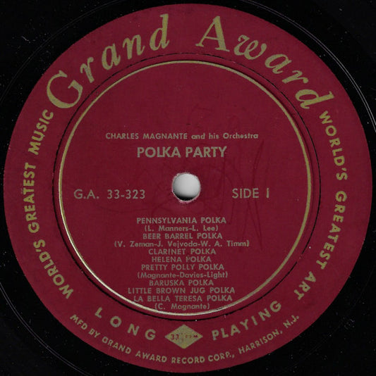 Charles Magnante And His Orchestra : Polka Party (LP, Album)