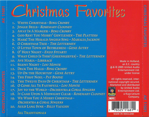 Various : Christmas Favorites (CD, Comp)
