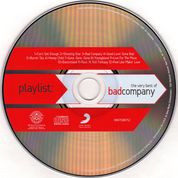 Bad Company (3) : Playlist: The Very Best Of Bad Company (CD, Comp)