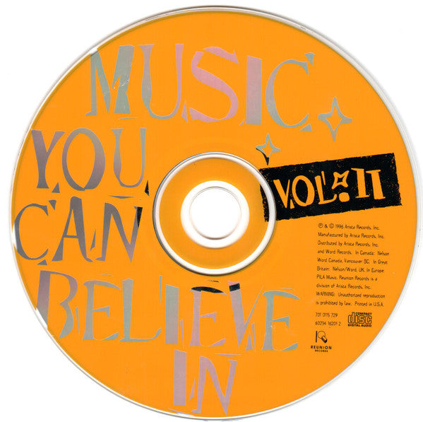 Various : Music You Can Believe In, Vol. II (CD, Comp, Smplr)