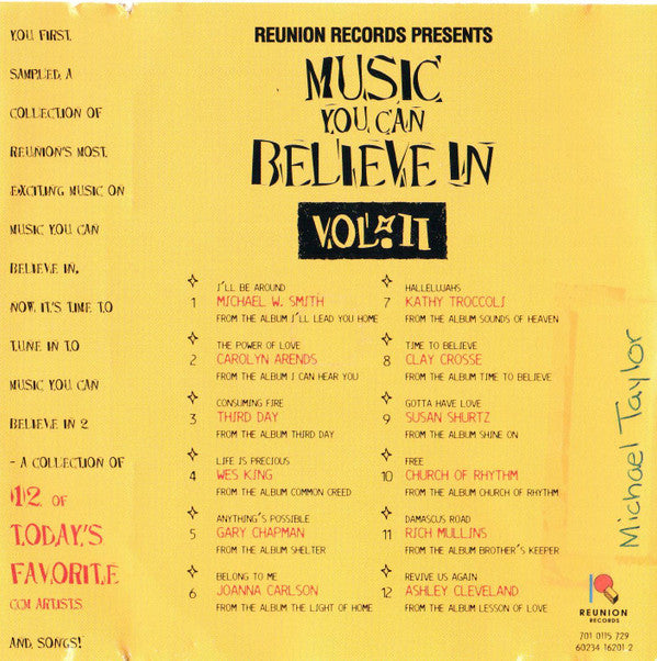 Various : Music You Can Believe In, Vol. II (CD, Comp, Smplr)