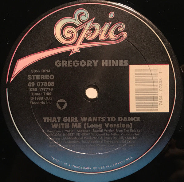Gregory Hines : That Girl Wants To Dance With Me (12")