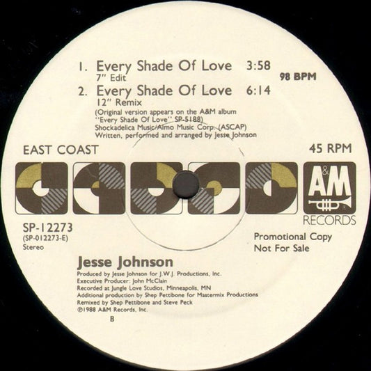 Jesse Johnson : Every Shade Of Love (12", Promo)