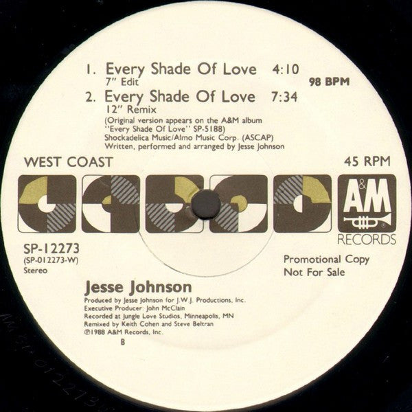 Jesse Johnson : Every Shade Of Love (12", Promo)