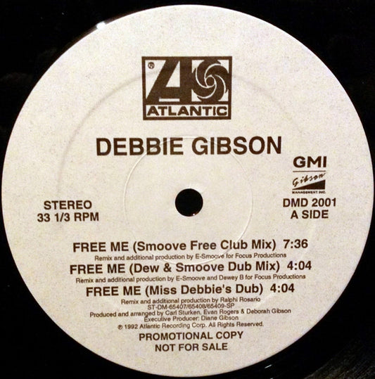 Debbie Gibson : Free Me (12", Promo)