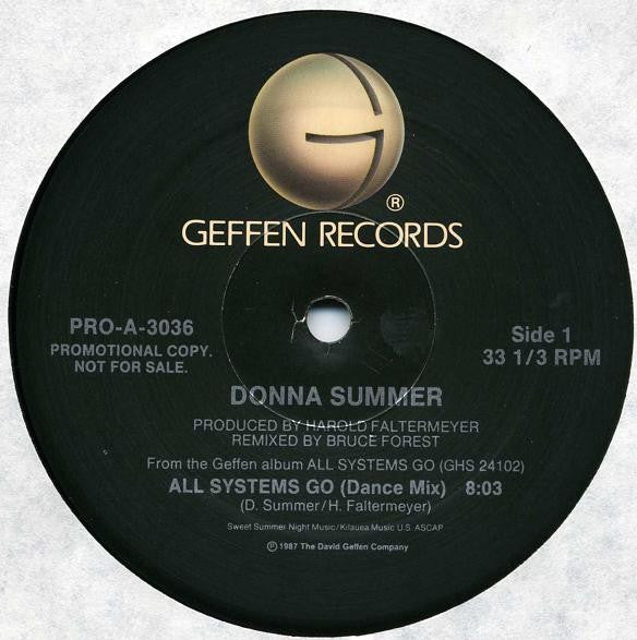 Donna Summer : All Systems Go (12", Promo)