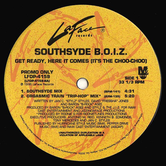 Southsyde B.O.I.Z. : Get Ready, Here It Comes (It's The Choo-Choo) (12", Promo)