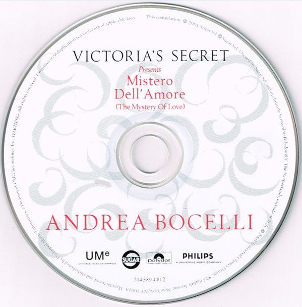Andrea Bocelli : Victoria's Secret Presents Mistero Dell' Amore (The Mystery Of Love) (CD, Comp)