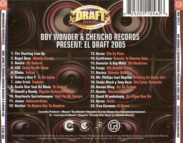 Various : Boy Wonder & Chencho Records Present: El Draft 2005 (Reggaeton Latin Hip Hop) (CD, Comp, P/Mixed)