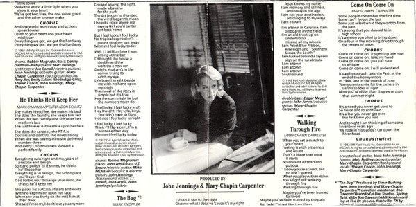 Mary Chapin Carpenter : Come On Come On (CD, Album, Pit)