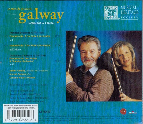 François Devienne / Domenico Cimarosa - James Galway / Jeanne Galway / London Mozart Players : Hommage À Rampal (CD, Club)