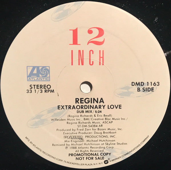 Regina (2) : Extraordinary Love (12", Single, Promo, SP )
