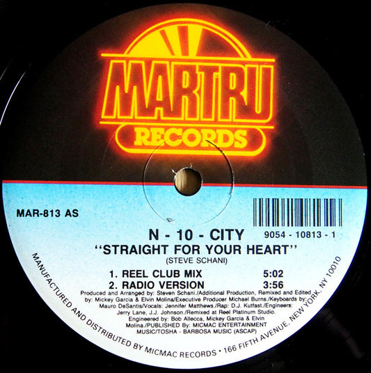 N-10-City : Straight For Your Heart (12")