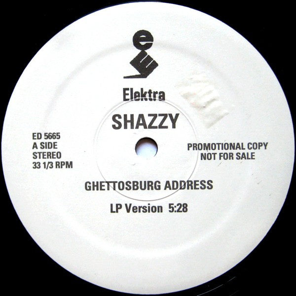Shazzy : Ghettosburg Address (12", Promo)