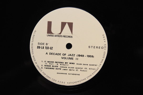 Various : A Decade Of Jazz Volume Two (1949-1959) (2xLP, Comp, Gat)