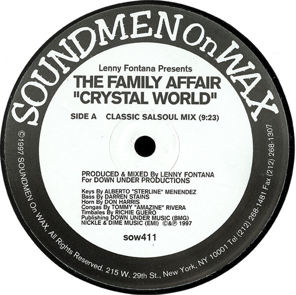 Lenny Fontana Presents The Family Affair : Crystal World (12")