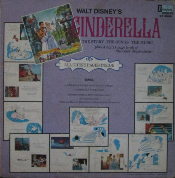 Various : Walt Disney's Cinderella (LP, Album, RE, Gat)