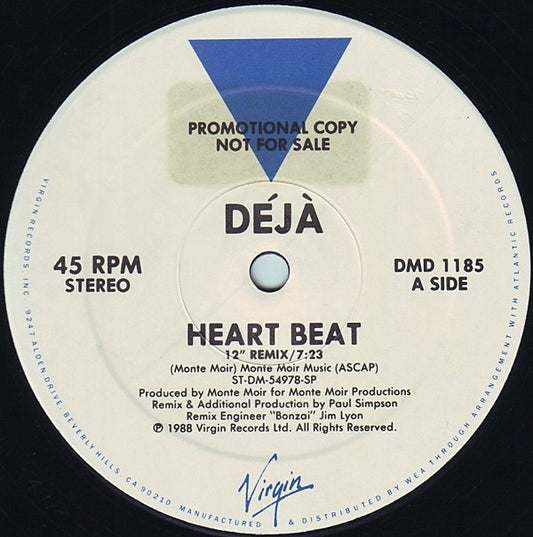 Déjà : Heart Beat (12", Promo)