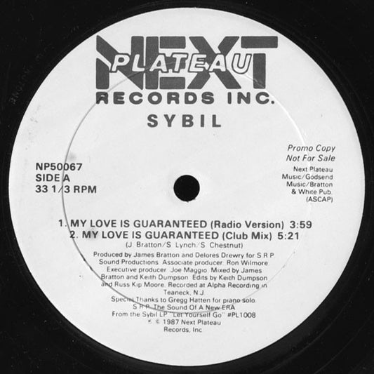 Sybil : My Love Is Guaranteed (The British Remixes) (12", Promo)