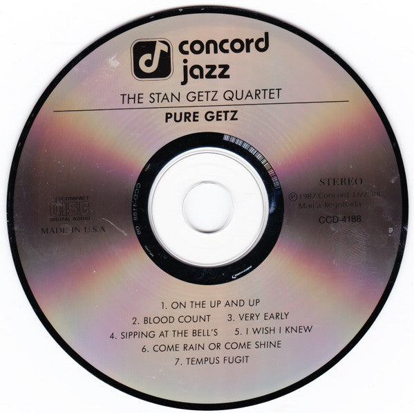 Stan Getz Quartet : Pure Getz (CD, Album)