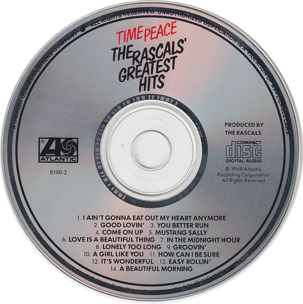 The Rascals : Time Peace: The Rascals' Greatest Hits (CD, Comp, SRC)