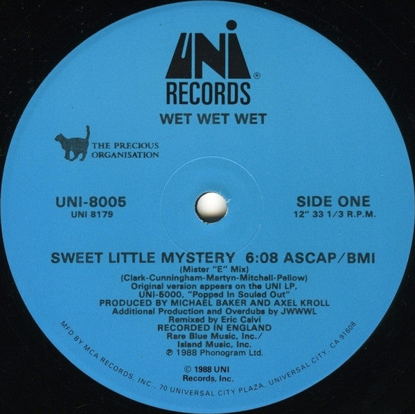Wet Wet Wet : Sweet Little Mystery (12")