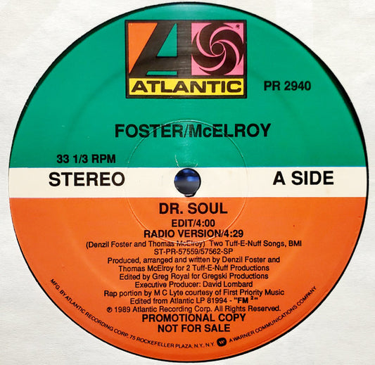 Foster & McElroy : Dr. Soul (12", Promo)