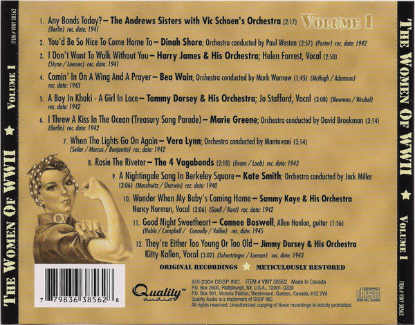 Various : The Women Of WWII (4xCD, Comp, RM + Box)