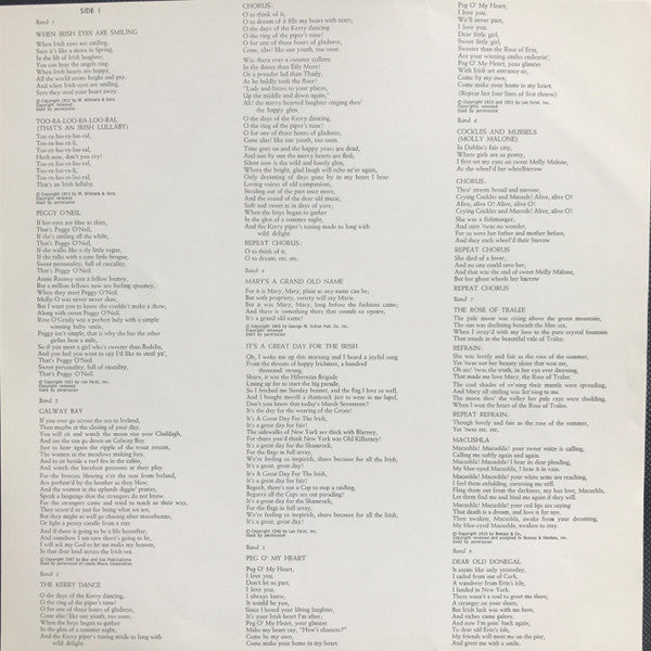 Denis Martin : Irish Sing-Along (LP, Album, Mono)