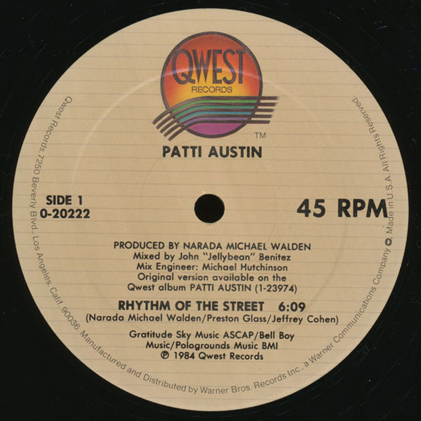 Patti Austin : Rhythm Of The Street / It's Gonna Be Special (12", Maxi)