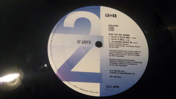 The O'Jays : Out Of My Mind (12", Promo)