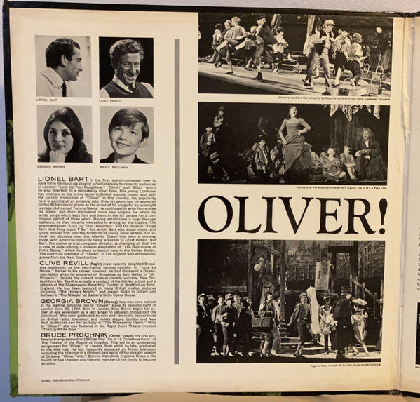 Lionel Bart : Oliver! The Original Broadway Cast Recording (LP, Album, Gat)