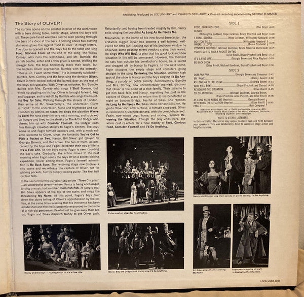 Lionel Bart : Oliver! The Original Broadway Cast Recording (LP, Album, Gat)