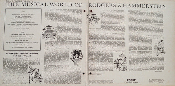 Cyril Ornadel And The Starlight Symphony : The Musical World Of Rodgers & Hammerstein (LP, Album)
