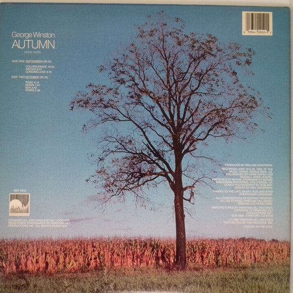 George Winston : Autumn (LP, Album, RE)